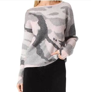 Rag & Bone Merino blend alpaca blend Sinclair Pink Camouflage Pull sweater XS @K